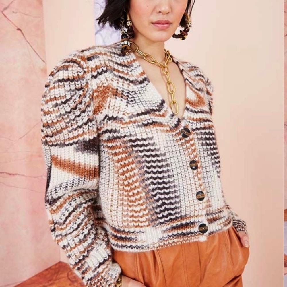 ULLA JOHNSON Greta Cardigan in Tapir - Picture 2 of 11